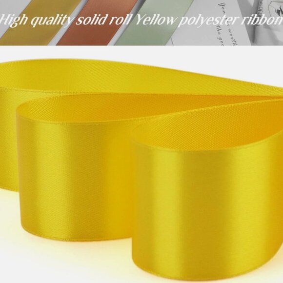 Wholesale 8 rolls - 1.5 inch Gift Wrap Ribbon 50 Yards Yellow Purple Pink - Picture 7 of 9